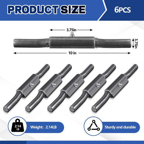 Heavy Duty Raw Steel Trailer Ramp Door Hinges 6 Pack 1 Inch By 10 Inch product size display with dimensions and weight.