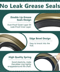 Heavy Duty Four Pack 7,000 Lb Boat Trailer Axle Bearings Kit With Double Lip Grease Seals 25580 14125A seal features