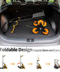 Beefed Up Stair Climber Hand Truck With 770 Lb Capacity Foldable in car trunk, foldable design with 6 wheels and ergonomic handles
