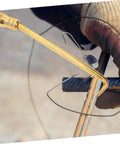Portable Rebar Tie Tool With Non Slip Handle And Curved Hook For Quick Safe Wire Twisting On Construction Sites shown in use