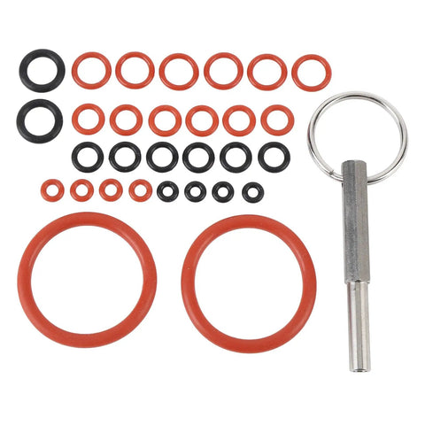 Ultimate 30 Piece Silicone O Ring Replacement Kit Compatible With Most Coffee Machines Featuring Stainless Steel Tool Key For Hassle Free Maintenance Seals That Resist High Heat And Leakage Keeping Your Cup Frothing And Tasting Like A Million Bucks, silicone O-rings