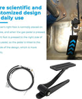 Heavy Duty Aluminum Throttle Pedal And Cable Assembly For GM LS Swap Builds With 36 Inch Mechanical Accelerator Linkage Kit For Street Rod Customs Smooth Cable Action installed in vehicle with visible linkage.