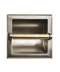 Recessed Brushed Nickel Toilet Paper Holder, Wall Mounted Heavy Duty Metal Roll Holder With Rear Mounting Bracket, Easy Install