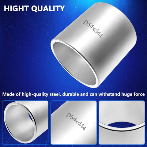 ZKTOOL silver steel pull/press sleeve; angled side view for bushing removal and installation.