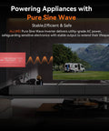 Image showing Pure Sine Wave Inverter 1000W Continuous Power With 2000W Peak, 12V DC To 110V And 120V AC Converter for home use