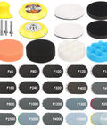 All In One Pro Grade Drill Polishing Kit For DIYers With 215 Pcs 3 Inch Wet Dry Sandpaper Grit 60 To 10000 Buffing Pads