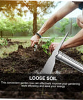 Lightweight Portable Garden Hoe And Steel Pickaxe Tool For Easy Weeding And Digging Grab And Go Outdoor Gardening Gadget in use