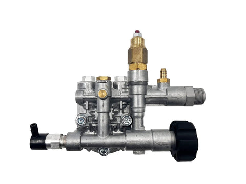 SRMV24G28D-EZ Replacement High Pressure Washer Pump for 2800 PSI Two Point Four GPM Brass Unloader Detergent Outlet Thermal Relief Valve