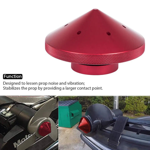 Prop Nut For Trolling Motor Heat Sink Style Red Stabilizer For MinnKota 80 101 112, Reduces Noise And Vibration With Larger Contact Point