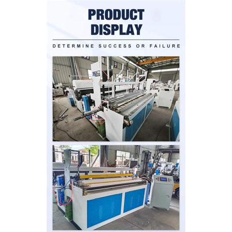 Compact Toilet Paper Making Machine Kickstart Your Biz With Smooth Tissue Production Line Easy Setup For Small Shops And Commercial Ventures Custom Cores side view showcasing automatic controls and rollers.