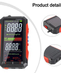 Rechargeable Smart Digital Multimeter Tester For Home And Industrial Electrical Projects with red accents and digital display