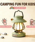Kid Friendly Motion Sensor Headlamp And Rechargeable Camping Lantern Set With Hands Free Wave Control 1200mAh USB C Charging Three Light Modes Safe For Camping And Emergencies Perfect Gift For Boys Green