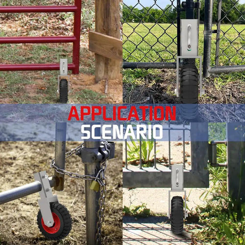 Built Like A Tank 8 Inch Under Mount Gate Wheel For Chain Link Fence Rolling Sliding Gate Heavy Duty Caster with application scenarios.