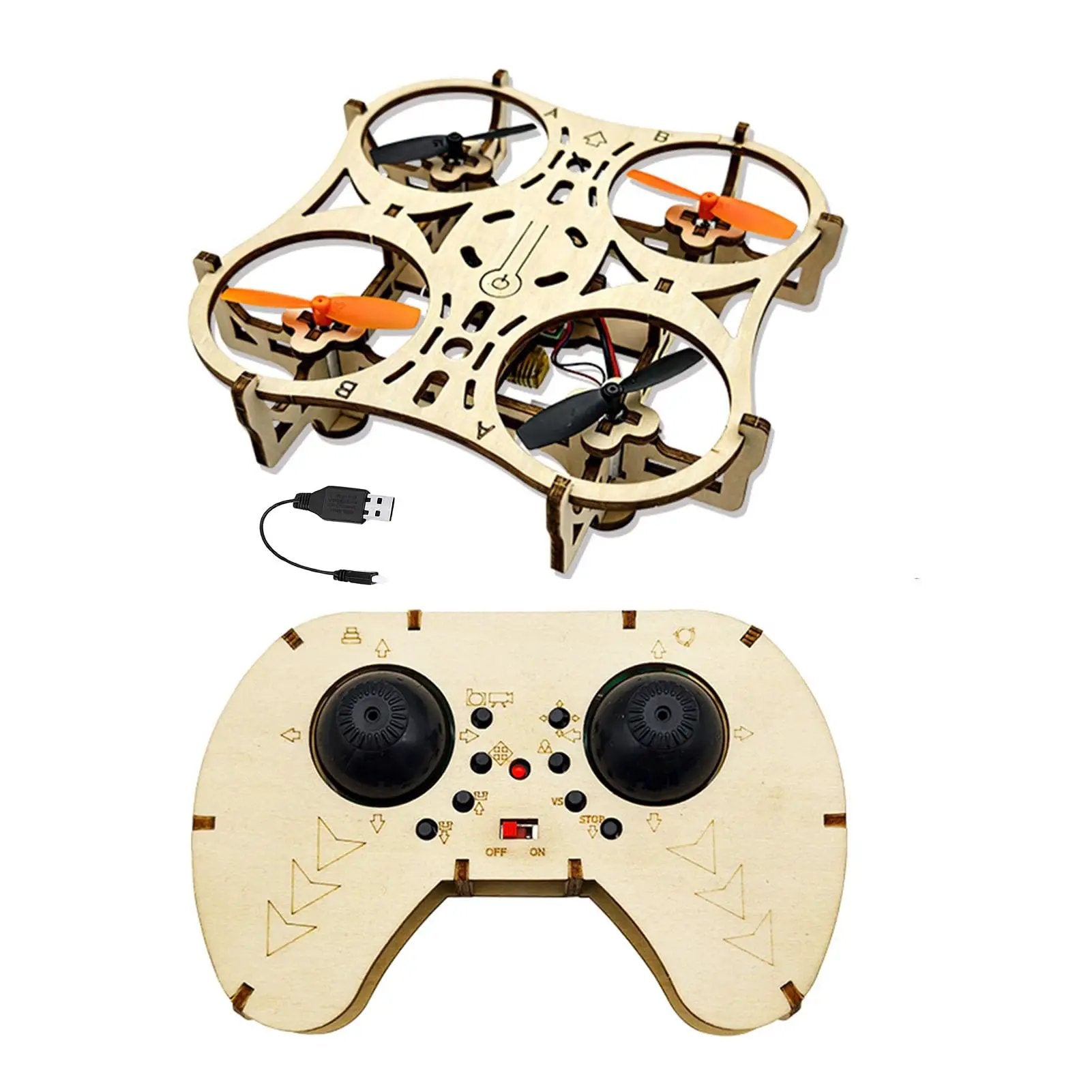 DIY Wooden Drone Kit with Protective Frame ✓