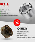 Comparison of front and rear wheel bearing kit for Can Am Maverick X3 with others, highlighting G10Z4 ball and steel cover