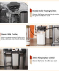 Brew Barista Grade Coffee With This Fully Automatic Espresso Machine featuring Double Boiler, Classic Milk Frother, and Active Temperature Control.