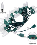 108 Ft Outdoor String Lights With Remote LED G40 Globe Bulbs Shatterproof 4 Modes Waterproof Connectable Patio Lights For Backyard Deck Perfect For Any Outdoor Vibe with spare bulb and fuse shown
