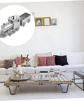 Retro Steam Locomotive Desk Decor for Home Office, Luxury Model Train Ornament on coffee table in modern living room