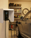 Heavy Duty Outdoor EV Charger Enclosure And Rainproof Steel Cover With Wall Mount Build, installed in garage.