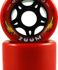 Indoor Quad Roller Skate Wheels Neon Red 62mm By 42mm 95A Hard Set Of 8 For Smooth Indoor Skating stacked display