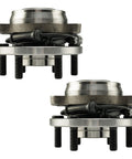 BeefedUp 4WD Front Wheel Bearing And Hub Assembly That Fits Nissan Frontier 2005 To 2019 Xterra 2005 To 2015 Pathfinder 2005 To 2012 Suzuki Equator 2009 To 2012 6 Lug 2 Piece Set, front view