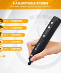 Mini 4V Cordless Rotary Tool With Five Speeds And LED Light 2000mAh Battery showcasing speed settings in a hand