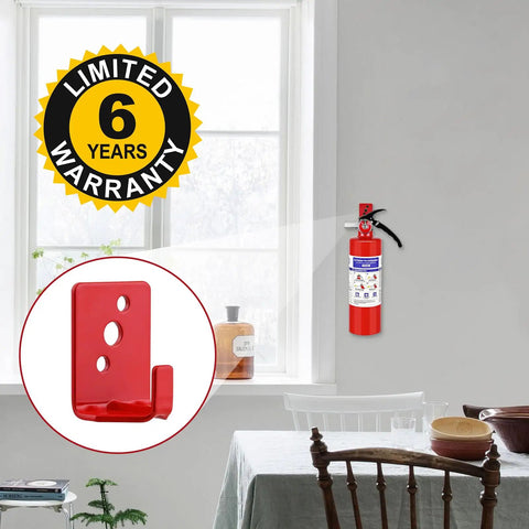 Top Shelf Two Pack Dry Chemical Fire Extinguishers With Wall Bracket 2.5 Lb 1A 10B C Rated Badass Heat Resistant Home Garage Auto And Shop Killer Safety Gear