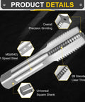 Hand Taper Tap 1-1/2 Inch 6 BSW Right Hand Taper Style Tap For Precision Threading In Steel High Speed Steel HSS With Straight Flute