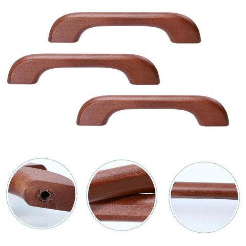 Tea Color Wood Cabinet Handles 96mm Hole Spacing Drawer Pulls For DIY Friendly Furniture Upgrades Rustic Wooden Door Knobs