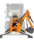 Eight Foot Digging Depth Tractor Backhoe Attachment Heavy Duty With Mechanical Thumb 15 Inch Bucket on tractor BH760M