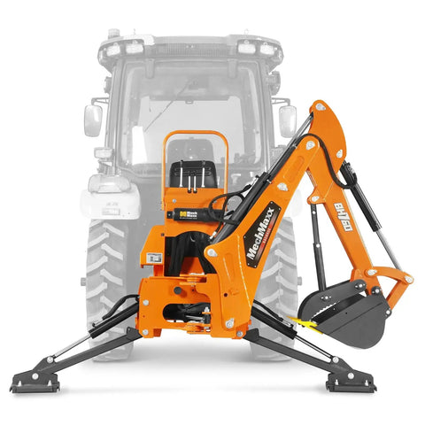 Eight Foot Digging Depth Tractor Backhoe Attachment Heavy Duty With Mechanical Thumb 15 Inch Bucket on tractor BH760M