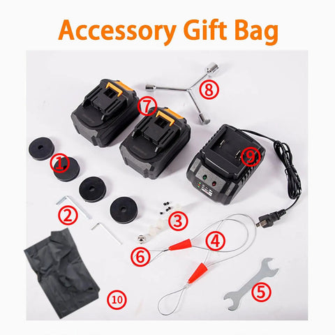 Gutsy FourWheel Electrician Wire Puller Featuring Sweet Infinite Speed Tweaks And Flexible Head Geometry For Dead Simple Pipe Cable Runs Comes Loaded With Dual Batteries and accessory gift bag.