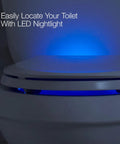 Heated Bidet Toilet Seat With Wireless Remote, Steady Warm Water Spray, Biscuit Color with LED nightlight glow