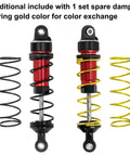 Aluminum RC Shock Absorber Set Front And Rear With Adjustable Springs Red For 1 By 16 Traxxas Mini Maxx 4WD Upgrade Kit with spare gold springs