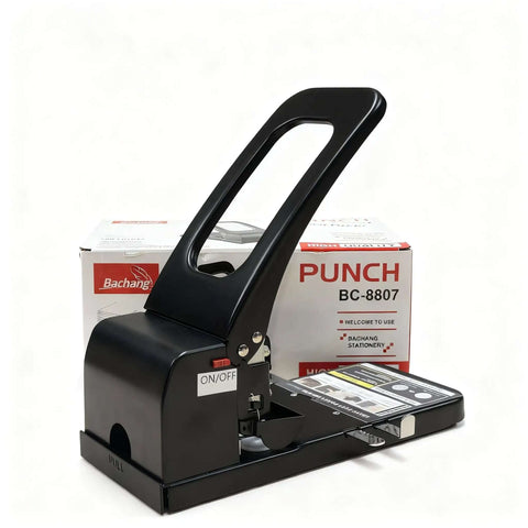 Tough As Nails Heavy Duty 2 Hole Punch For Office, School, And Home, 100 Sheets Capacity, 80mm Hole Spacing, 8mm Hole Diameter, Portable Paper Punch In Black