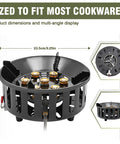 72,000 BTU Propane Burner Outdoor Camp Stove dimensions and multi-angle view