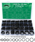 Huge 1020 Piece O Ring Kit With 20 Sizes Nitrile Rubber Assortment For Automotive Plumbing Mechanical And Home Maintenance 1 To 25 Mm Inner Diameter Great For Seals Hoses And Repairs, open case