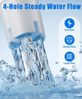 Three Pack Replacement Filter Cartridges For Pitchers And Dispensers with 4-hole steady water flow visualization
