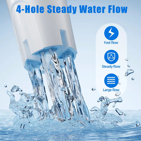 Three Pack Replacement Filter Cartridges For Pitchers And Dispensers with 4-hole steady water flow visualization