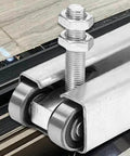 Beefy Heavy Duty Sliding Door Roller Replacement Kit With Steel Track Wheel Hanger And Barn Door Rail Trolley