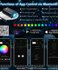 App interface for Mini 6W RGBW Fiber Optic Star Ceiling Kit With Music Activated Twinkle Lights control via smartphones.