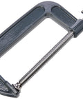 Front view of 6 Inch Heavy Duty G Clamp Pro Craft Malleable Cast Iron Clamp With Silver Plated Threads For Smooth Action