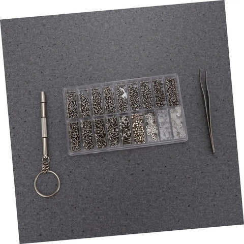 Must Have Mini Screw Kit Set Stainless Steel Miniature Screws With Screwdriver And Tweezers For Glasses Watches Cameras And More