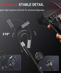 Two Way Articulating Borescope Inspection Camera With Crisp Screen And Precision Zoom for tight spaces with 210° flexible head.