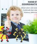 Child playing with Transformable Fidget Spinner Set Of 20 Pieces With Dope Sensory Chain Robots Diy Deformed Mechanical Spiral Spinners For Stress Relief And Focus Great Halloween And Christmas Gift Stuffer For Kids Teens And Adults