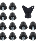 12 Pack Football Boot Studs 0.51 Inch And 0.63 Inch Plastic Soccer Cleats Replacement Spikes With Nail Remover for firm surfaces.