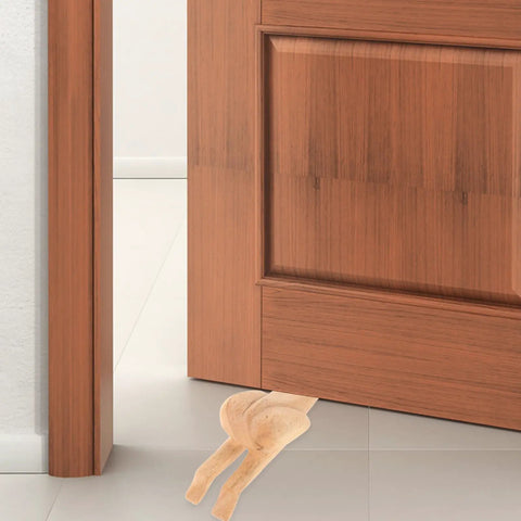 Wooden Door Stopper With Cute Decorative Funny Shape Prevents Doors From Hitting Walls Easy To Install No Tools Needed