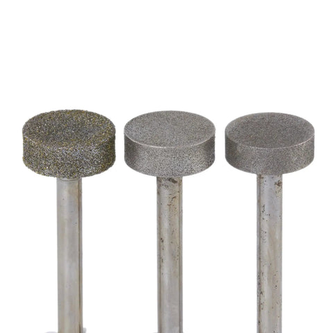 Front view of Pro Grade Diamond Coated 20mm Cylinder Mounted Point Grinding Wheel 240 Grit For Jewelry Making Lapidary Carving