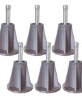 Replacement Bed Frame Feet To Replace Wheels, Steel Stem Design For A No Slip, Sturdier Bed And Floor Protection On Wood, Tile, And Carpet, Easy Install, No Scratches, Set Of 6 Included.
