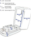 Dimensions of Push Button Key Storage Wall Mount Lock Box With Easy To Use Phone Style Keypad For Keyless Access
